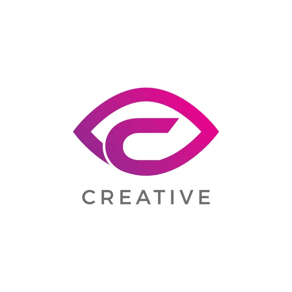 Göz Bakım Logosu Tasarım Vektör Şablonu — Stok fotoğraf