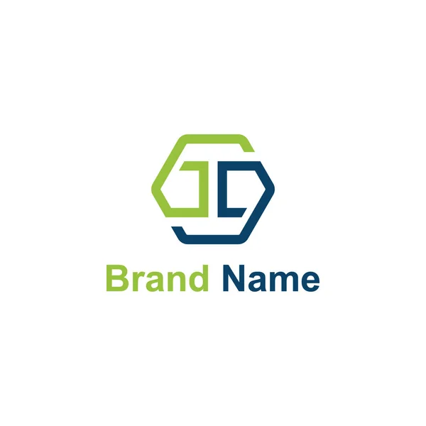 Letra Modelo Vetor Design Logotipo — Fotografia de Stock