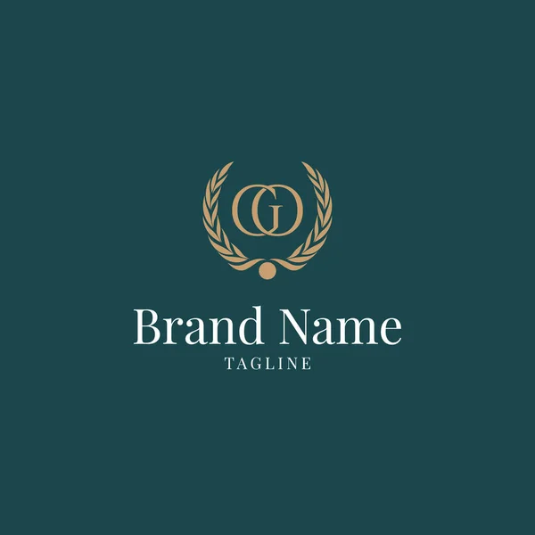Brief Initiaal Met Royal Luxury Logo Template — Stockfoto