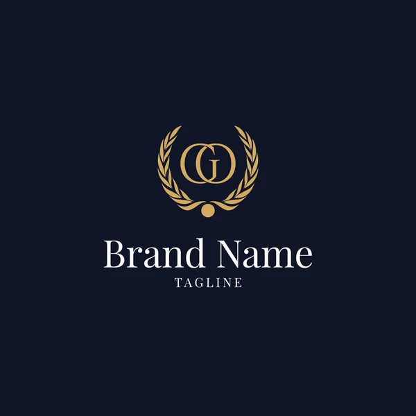 Brev Inledande Med Royal Luxury Logo Mall — Stockfoto