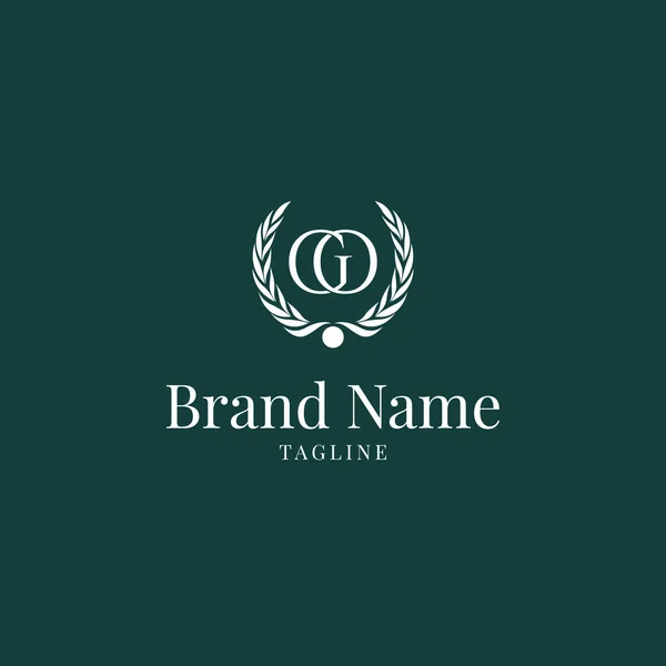 Första Bokstaven Vektor Logotyp Ikon — Stockfoto
