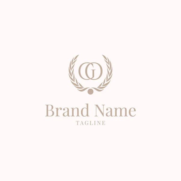 Első Levél Royal Luxury Logo Sablonnal — Stock Fotó