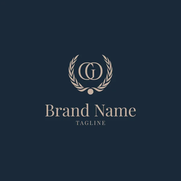 Carta Inicial Con Plantilla Logotipo Lujo Real —  Fotos de Stock