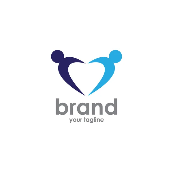 Evlat Edinme Toplum Bakımı Logo Şablonu Vektör Simgesi — Stok fotoğraf