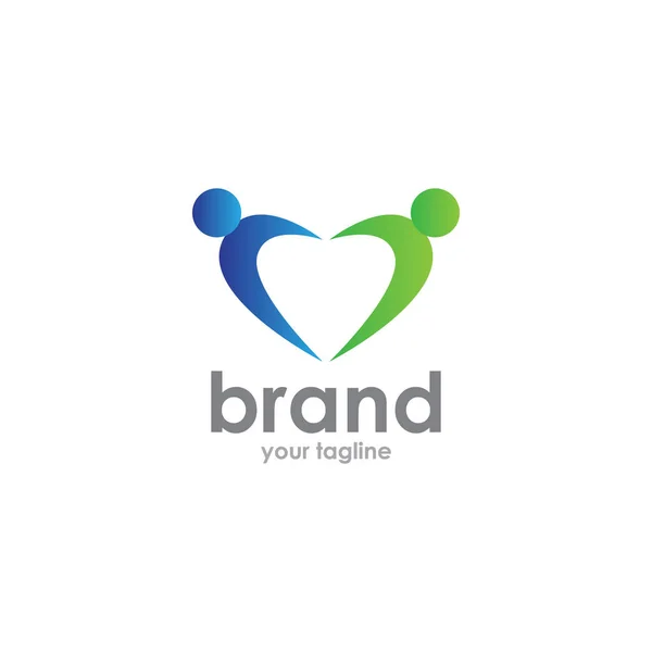 Evlat Edinme Toplum Bakımı Logo Şablonu Vektör Simgesi — Stok fotoğraf
