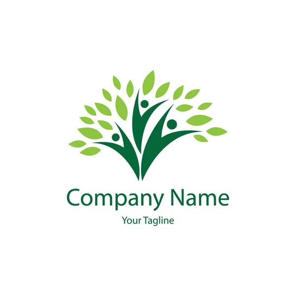 Groen Blad Logo Ontwerp Vector Template — Stockfoto