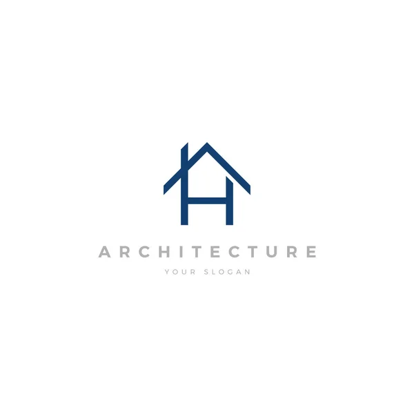 Casa Costruzione Icona Semplice Progettazione Logo Immobiliare — Foto Stock