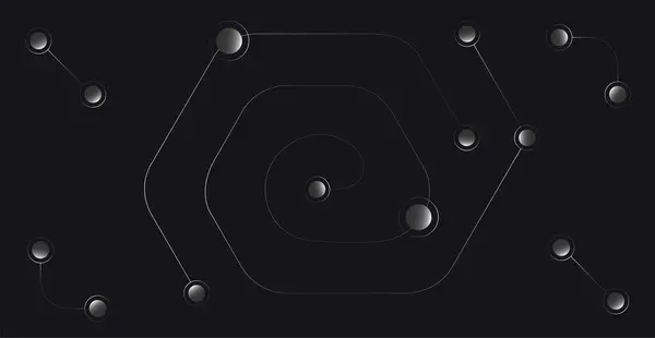 Soyut gelecek teknolojileri. Dinamik çizgiler ve geometrik şekillerle soyut arkaplan.