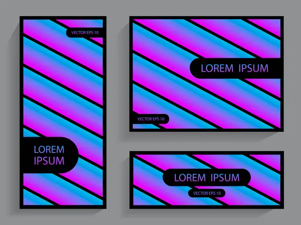 Degrade çizgileri olan broşürler. El ilanları, kapaklar, broşürler, moda sunumları için harika. Eps 10 vektörü