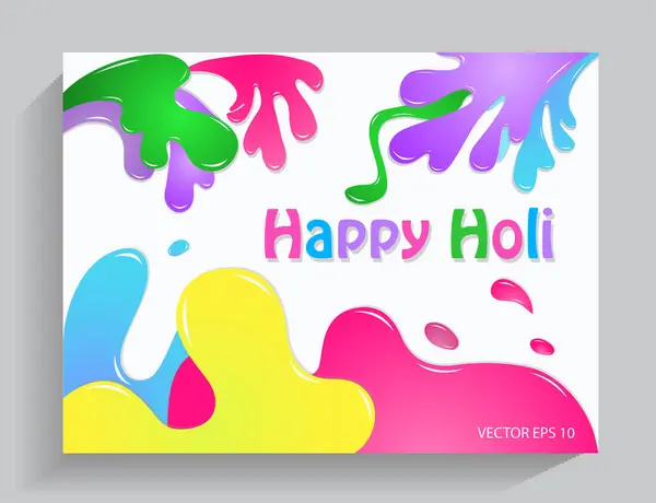 Sıvı Happy Holi tarzında bir resim. Tebrikler, festivaller, çocuk partileri için arka plan.