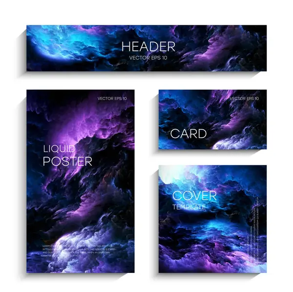 Uzay Arkaplanında Renkli Bulutsu. Derin uzay. Bir uzay nebulasının vektör illüstrasyonu... vektör EPS 10