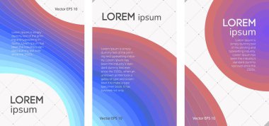 Soyut broşürler, renk çizgileri seti. Vektör görüntü Kurumsal iş broşür kapak tasarım şablonu kişisel ve ticari amaçlar için kullanılabilir. Vektör Eps 10