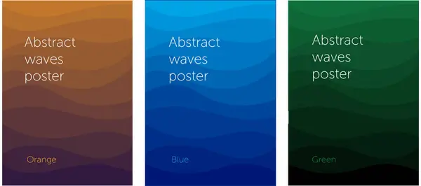 Renkli kapakları kümesi. Dalgalı çizgiler. Turuncu, mavi ve yeşil renkler. Modern tasarım. Eps10 vektör