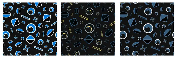 Soyut model. Gözler, haçlar, kareler, ovaller. Duvar kağıtları, desenler, arka planlar, web sayfaları, yüzey dokuları, tekstil için idealdir. Vektör EPS10.