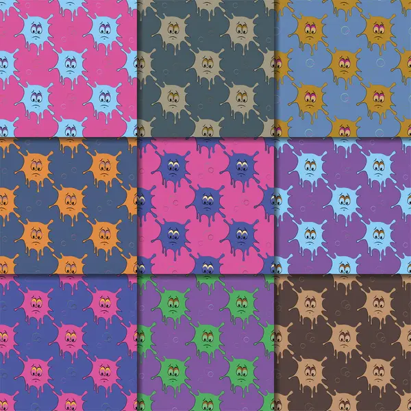 Gülümseyen bir leke. Renkli, kusursuz bir baba. Arkaplan, ambalaj kağıdı, kapak, kumaş vs. olarak kullanılabilir. Vektör Eps10