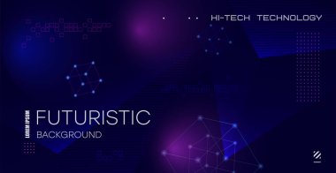 Soyut gelecek teknolojisi. Dinamik çizgiler ve karelerle soyut bir arkaplan. Duvar posteri, poster, kullanıcı arayüzü, kapak, afiş, sosyal ağlar için uygulanabilir.