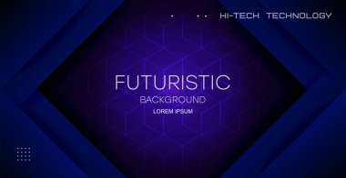 Elegant futuristic background. Abstract background from triangles and with a pattern of hexagons in the middle. Applicable for wall poster, poster, user interface, cover, banner, social networks.