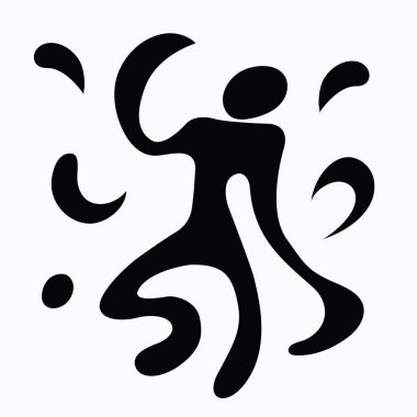 Komik Karikatür Duygusu. Pozitif Grafik Tasarımı. Vektör