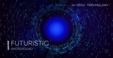 Soyut parçacık fraktal arkaplan, yüksek teknoloji ve büyük veri arkaplan illüstrasyonu