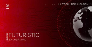 Soyut teknoloji interneti. Dünya haritası ağ bağlantısı küresel iş geleceği. Fütürist arkaplan, dış uzay.