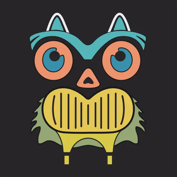 Komik Karikatür Duygusu. Pozitif Grafik Tasarımı. Vektör