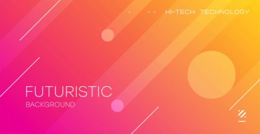 Parlak eğim arkaplanı. Minimum geometrik şekilli bir arka plan. Modern tasarımın vektör resmi, arkaplan çizimi veya kapağı için renk alanı dokusu şablonu.