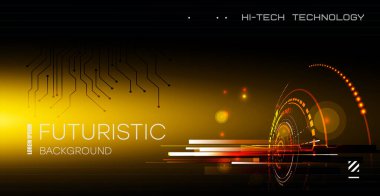 Soyut devre kartı teknolojisi. Teknolojik tasarım. Yüksek teknoloji dijital teknoloji kavramı. Vektör