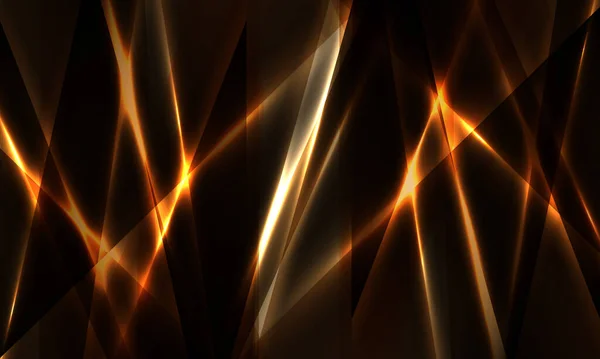 Schwarzer Abstrakter Hintergrund Mit Leuchtend Orangen Lichtlinien Moderne Futuristische Abstrakte — Stockvektor