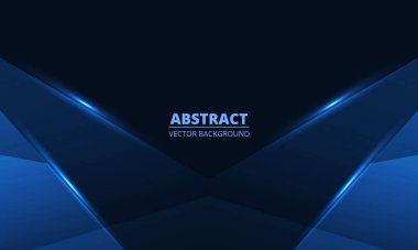 Soyut mavi arkaplan ve geometrik dinamik parlayan köşegen çizgileri. İş, şirket, broşür, afiş, kapak ya da poster için modern trandy soyut mavi arka plan. Vektör illüstrasyonu