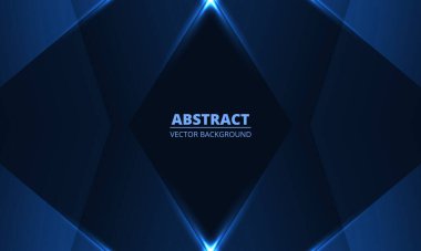 Çapraz dinamik parlayan çizgilerle soyut mavi arkaplan. Broşür, afiş, şirket, kapak veya poster için modern trandy soyut mavi arka plan. Vektör illüstrasyonu