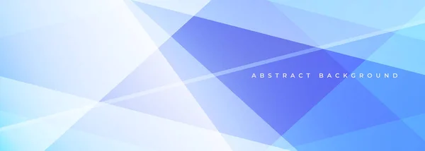 Hellblaues Modernes Abstraktes Banner Mit Geometrischen Formen Weicher Blauer Breiter — Stockvektor