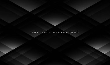 Siyah modern soyut arka plan koyu gri sunum kurumsal konsept. Vektör illüstrasyonu