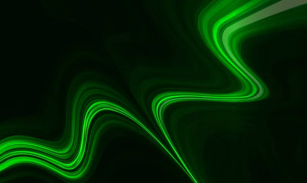 Современный Темно Зеленый Фон Текучими Линиями Движения Векторная Иллюстрация — стоковый вектор