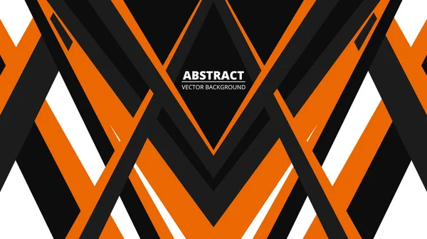 Gekleurde Moderne Sport Abstracte Achtergrond Met Oranje Zwarte Geometrische Vormen — Stockvector