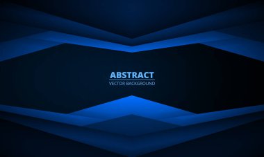 Çapraz geometrik şekilli mavi modern soyut arka plan. Soyut nesneler vektör koyu mavi arkaplan. Vektör illüstrasyonu