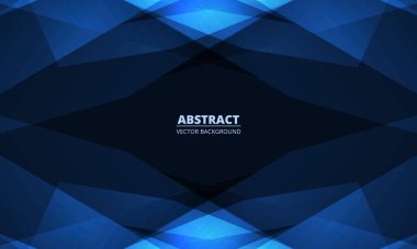 Çapraz geometrik şekilli mavi modern soyut arka plan. Soyut nesneler vektör koyu mavi arkaplan. Vektör illüstrasyonu