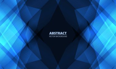 Soyut mavi arkaplan ve geometrik dinamik parlayan köşegen çizgileri. İş, şirket, broşür, afiş, kapak ya da poster için modern trandy soyut mavi arka plan. Vektör illüstrasyonu