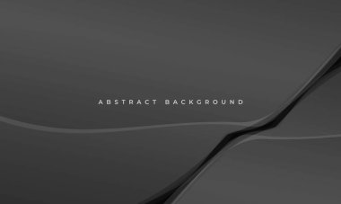 Grey wavy 3d abstract background. Vector illustration
