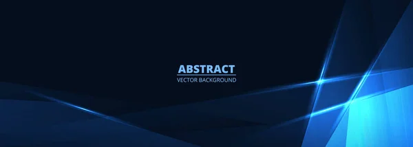 Banner Moderno Trandy Abstracto Azul Ancho Para Negocios Corporativo Folleto — Vector de stock