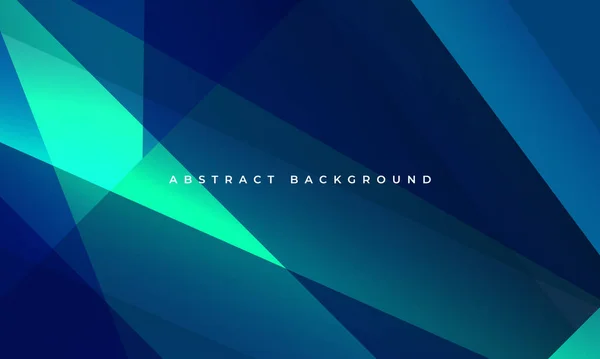 斜めの幾何学的形状を持つ青と緑の現代抽象的な背景 ベクターイラスト — ストックベクタ