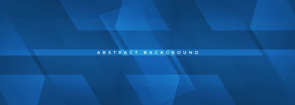 Dark Blue Modern Abstract Background Blue Abstract Wide Banner Geometric — Vetor de Stock
