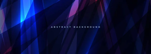 青とピンクの光るライトラインとダークベクトル技術の広い抽象的な背景 ベクターイラスト — ストックベクタ