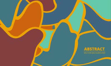 Renkli geometrik elementlerin dokusuna sahip renkli düz soyut arkaplan. Vektör illüstrasyonu