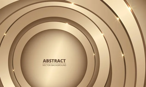 Abstracte Luxe Gouden Cirkels Goud Vector Achtergrond Realistische Elegante Luxe — Stockvector