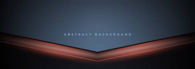 Fütürist gri ve turuncu, ok şekilli oyun afişi. Vektör illüstrasyonu