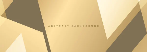 Banner Ancho Abstracto Moderno Beige Marrón Con Formas Geométricas Fondo — Vector de stock