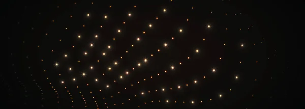光の効果と火花と黒の抽象的なベクトル背景 ラグジュアリーワイド水平バナー ベクターイラスト — ストックベクタ