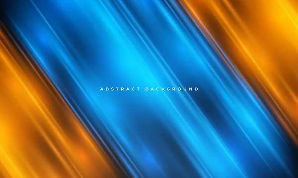 輝くストライプラインとオレンジと青の抽象的な背景 ベクターイラスト — ストックベクタ