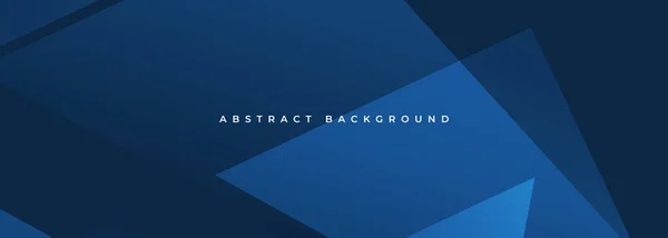Bannière Large Abstraite Moderne Bleue Aux Formes Géométriques Fond Abstrait — Image vectorielle