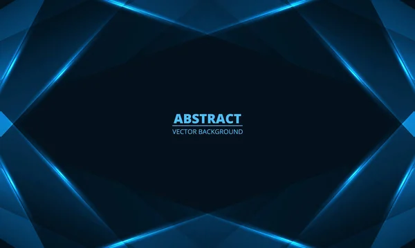 Абстрактный Синий Фон Геометрической Светящейся Рамкой Современный Модный Абстрактный Синий — стоковый вектор